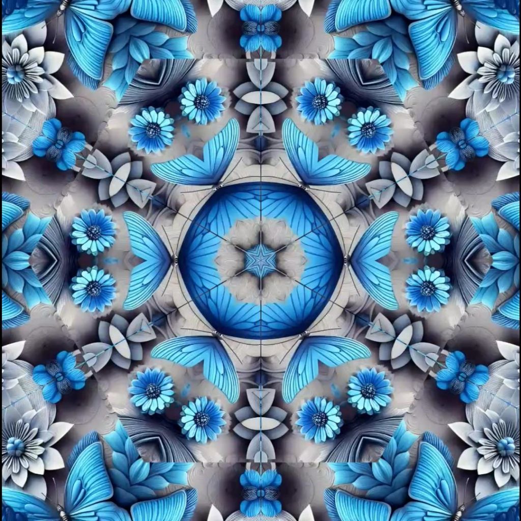 Blue Floral Video Background