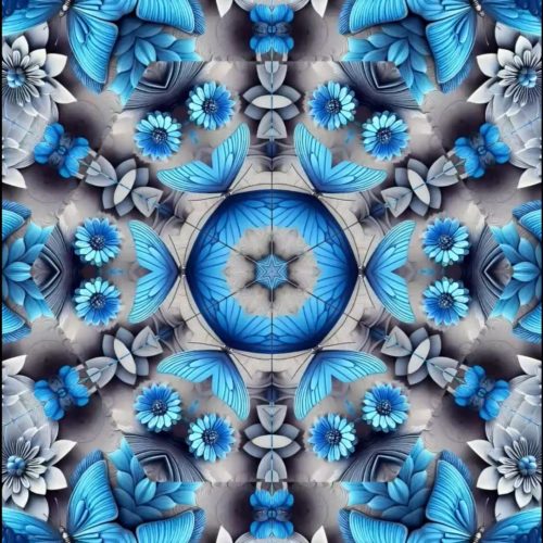 Blue Floral Video Background